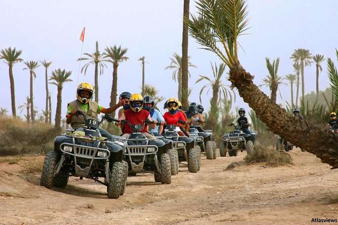 ATV Quad biking in Marrakech desert palmgrove